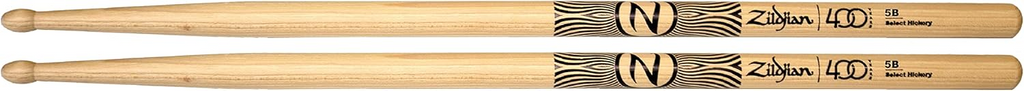 Zildjian LE 400th Anniv. 5B Acorn drumsticks in clear and black, designed for 60s rock drumming style.