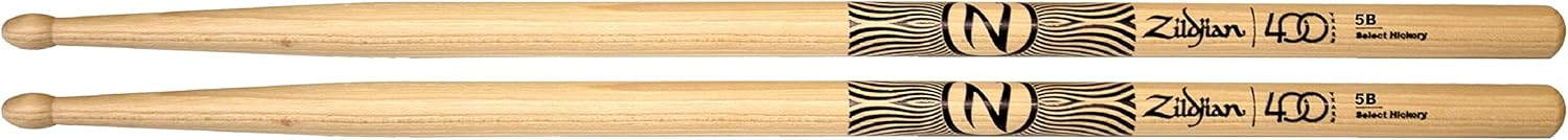 Zildjian LE 400th Anniv. 5B Acorn drumsticks in clear and black, designed for 60s rock drumming style.