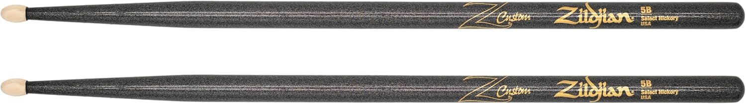Zildjian Z Custom Ltd Ed. 5B Wood Tip Drumsticks - Black Chroma
