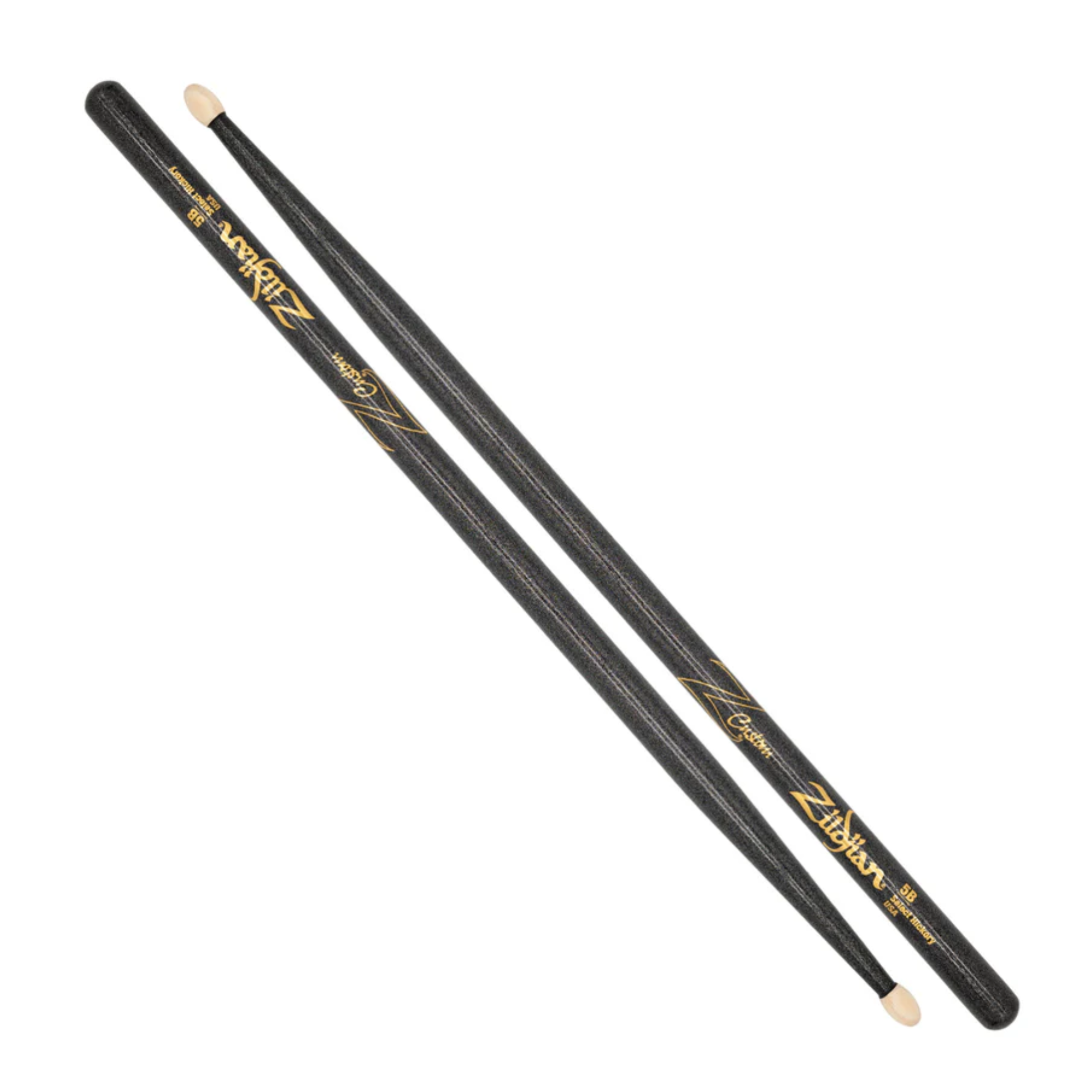 Zildjian Z Custom Ltd Ed. 5B Wood Tip Drumsticks - Black Chroma