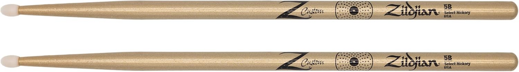 Zildjian Z Custom Ltd Ed. 5B Nylon Tip Drumsticks - Gold Chroma