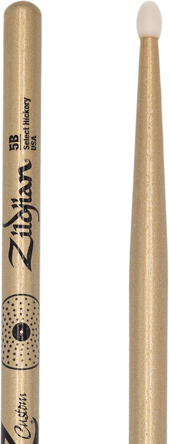 Zildjian Z Custom Ltd Ed. 5B Nylon Tip Drumsticks - Gold Chroma