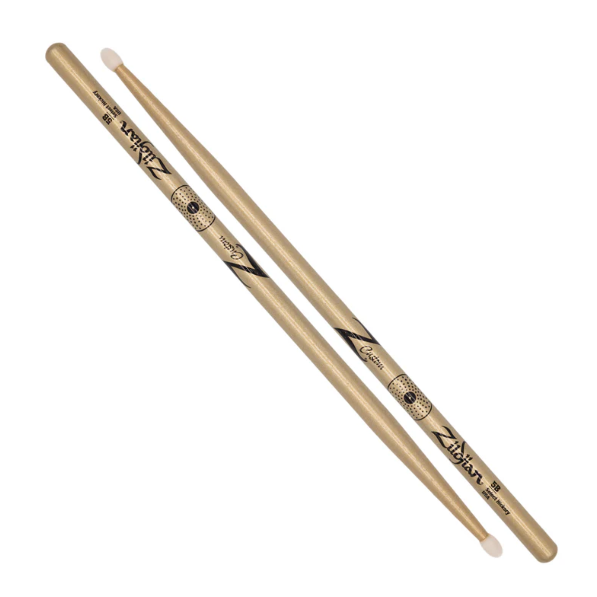 Zildjian Z Custom Ltd Ed. 5B Nylon Tip Drumsticks - Gold Chroma