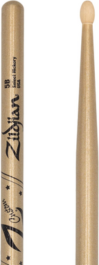 Zildjian Z Custom Ltd Ed. 5B Wood Tip Drumsticks - Gold Chroma