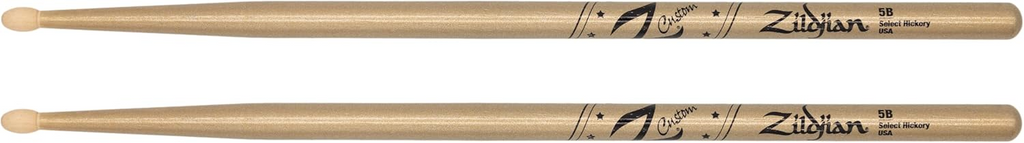 Zildjian Z Custom Ltd Ed. 5B Wood Tip Drumsticks - Gold Chroma