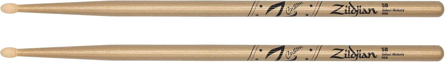 Zildjian Z Custom Ltd Ed. 5B Wood Tip Drumsticks - Gold Chroma