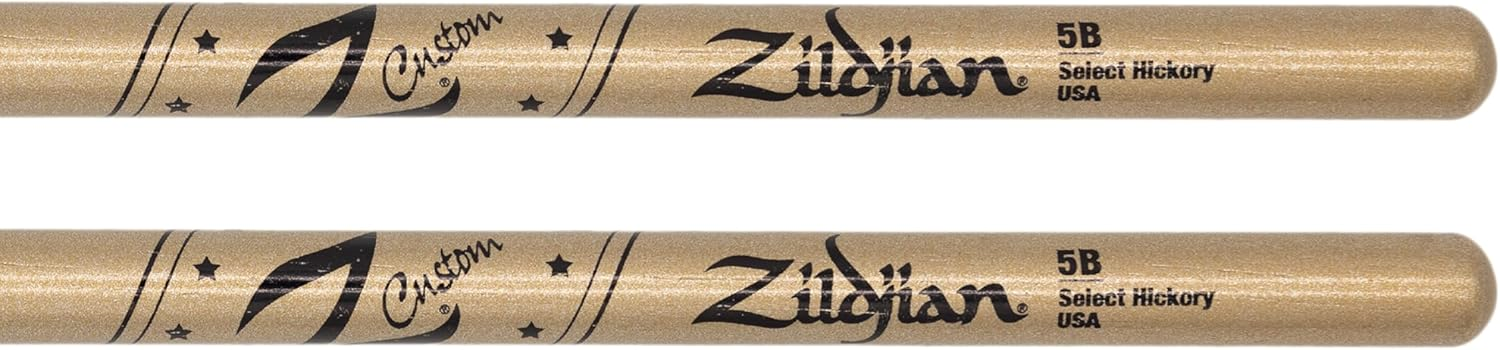 Zildjian Z Custom Ltd Ed. 5B Wood Tip Drumsticks - Gold Chroma