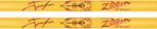 Zildjian Artist Series Josh Dun drumsticks in Clancy Yellow with wooden handles and branded Zildjian logo.