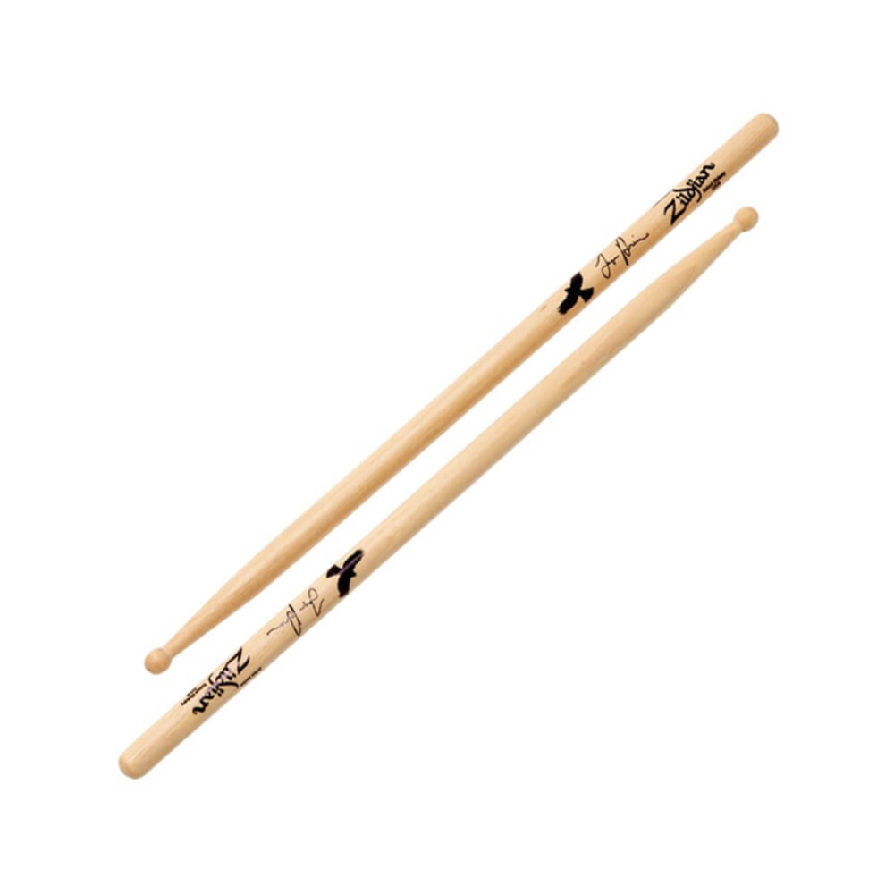 Zildjian Artist Series Taylor Hawkins drumsticks, wooden sticks with logo, designed for drummers and percussionists.