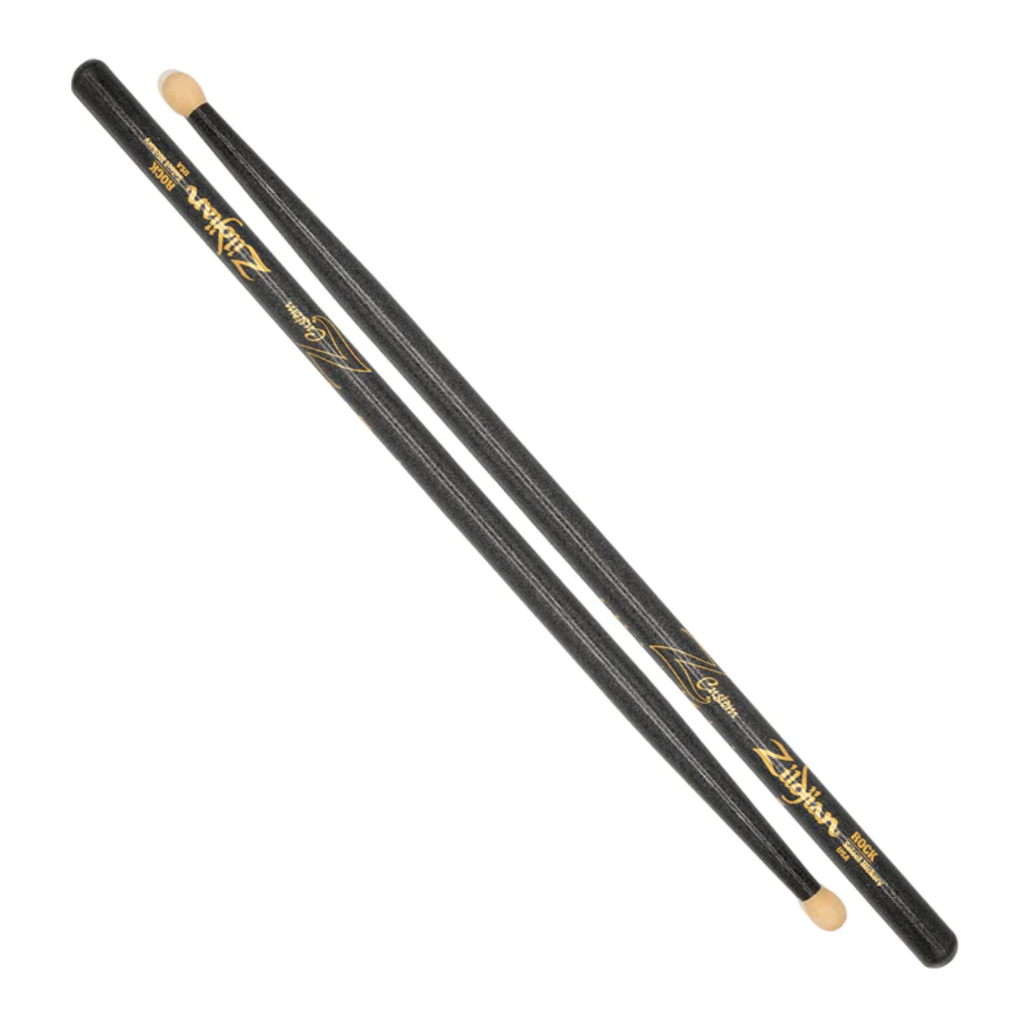 Zildjian Z Custom Ltd Ed. ROCK Wood Tip Drumsticks - Black Chroma