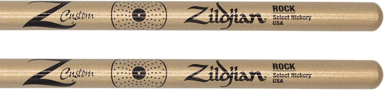 Zildjian Z Custom Ltd Ed. ROCK Nylon Tip Drumsticks - Gold Chroma