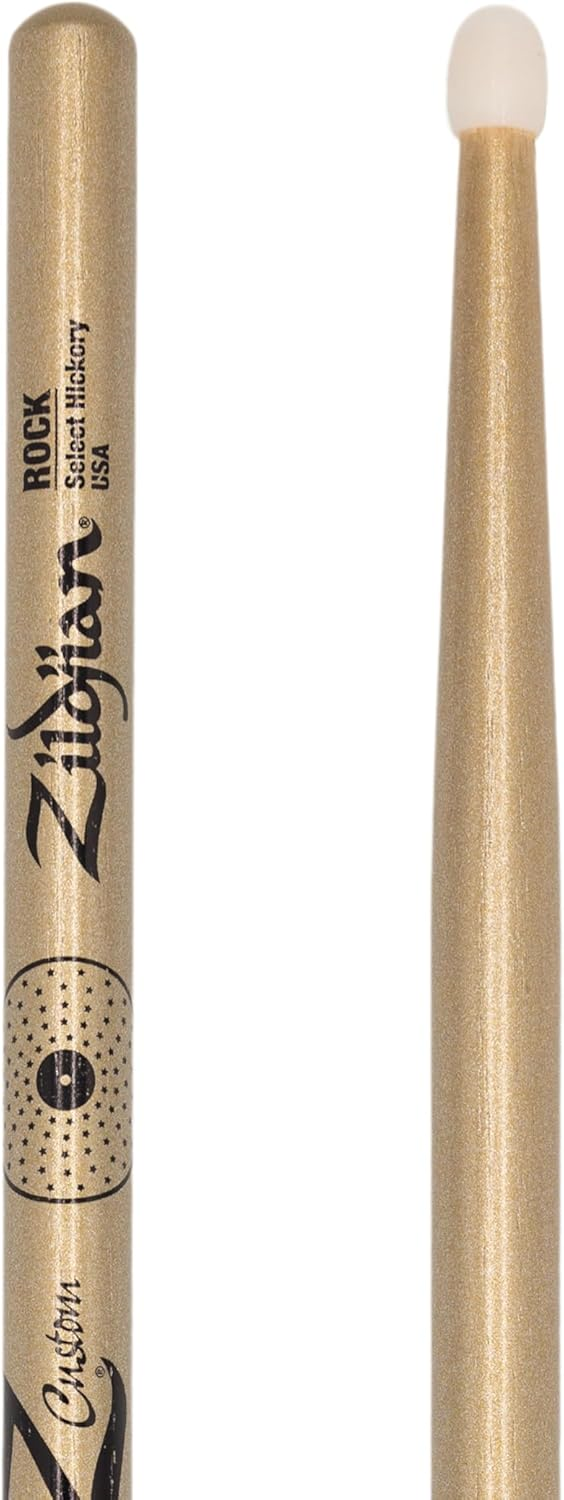 Zildjian Z Custom Ltd Ed. ROCK Nylon Tip Drumsticks - Gold Chroma