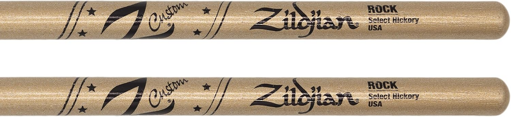 Zildjian Z Custom Ltd Ed. ROCK Wood Tip Drumsticks - Gold Chroma