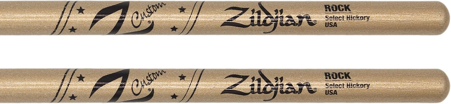 Zildjian Z Custom Ltd Ed. ROCK Wood Tip Drumsticks - Gold Chroma