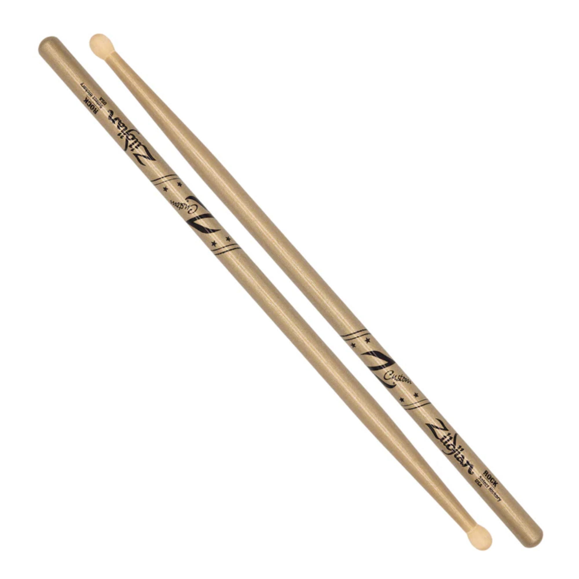 Zildjian Z Custom Ltd Ed. ROCK Wood Tip Drumsticks - Gold Chroma