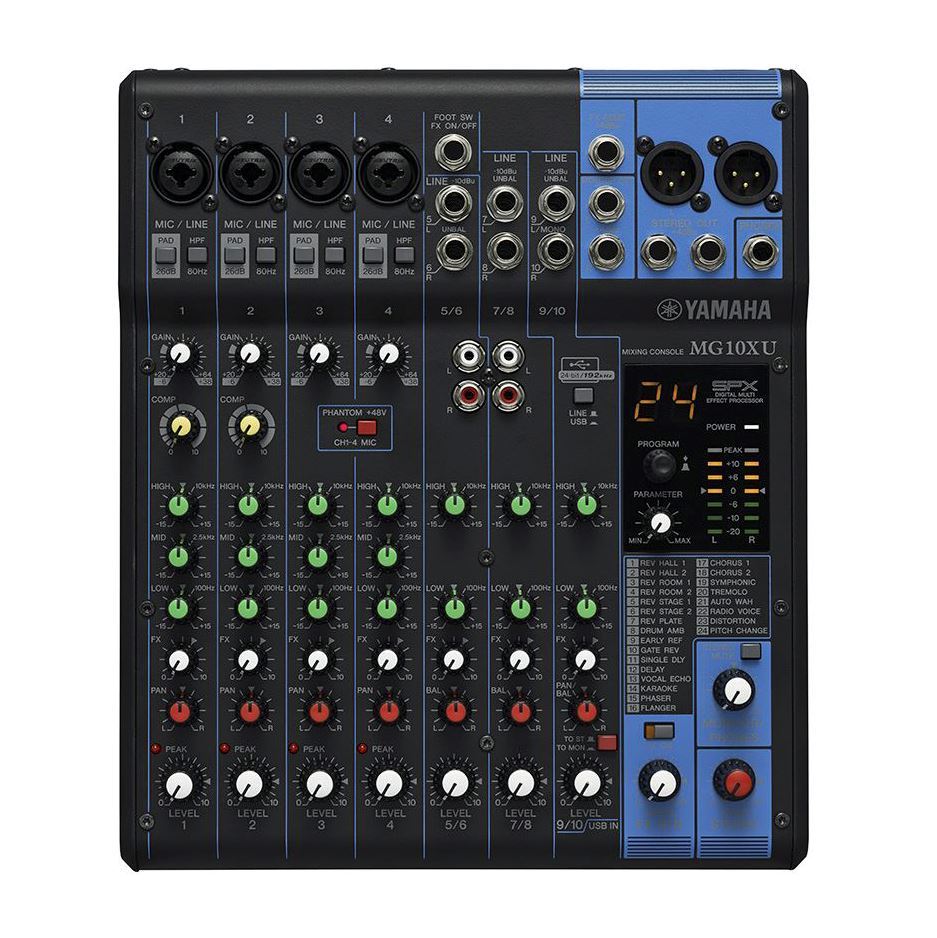Yamaha MG10XU 10-Channel Mixing Console (SPX Effects & USB)
