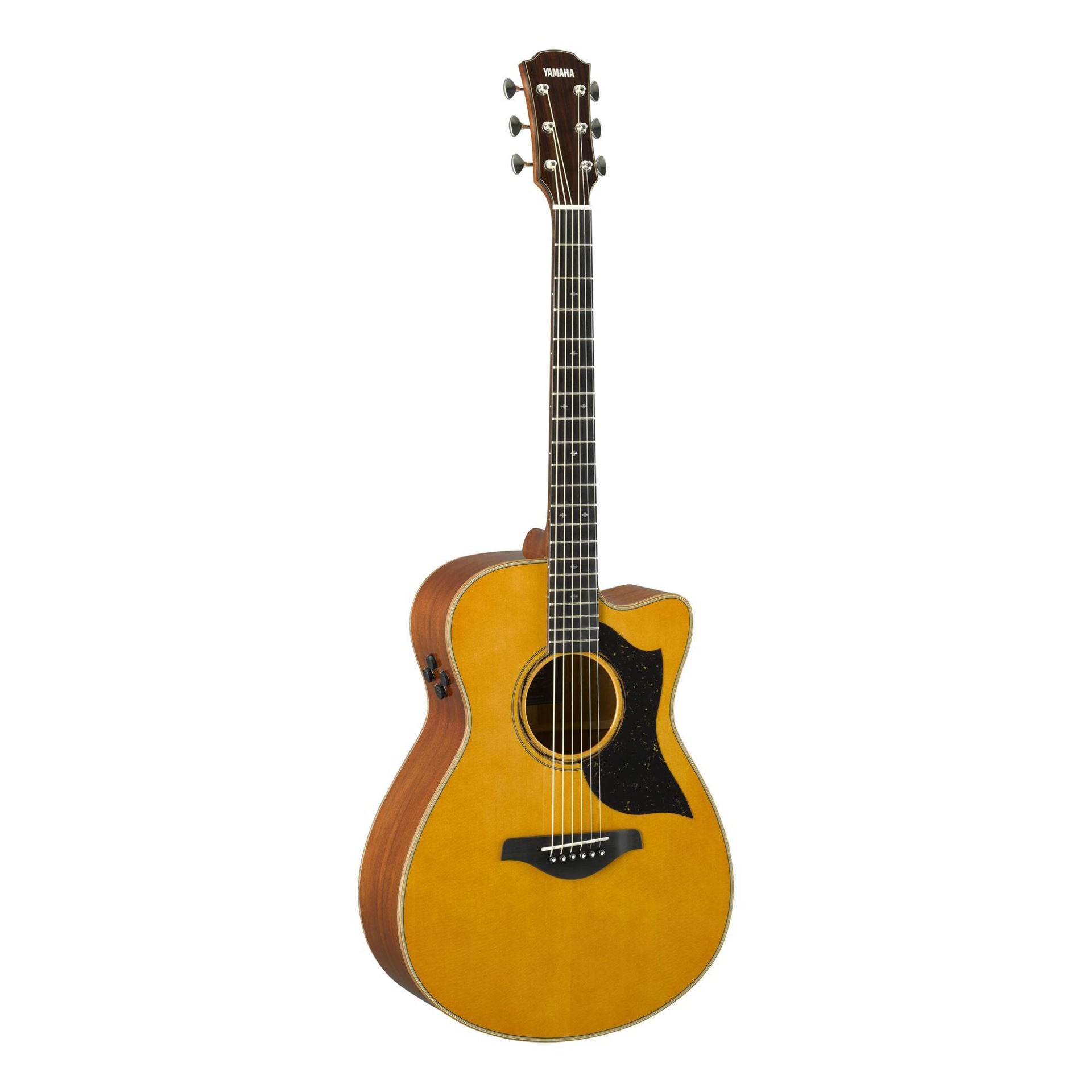 Yamaha AC5M Concert Size Acoustic Guitar with Mahogany Back & Sides & Pickup in Vintage Natural