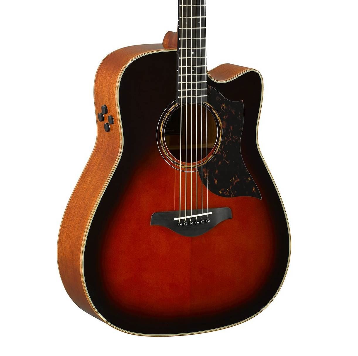 Yamaha A3M Dreadnought Acoustic Guitar with Mahogany Back & Sides & Pickup in Brown Sunburst