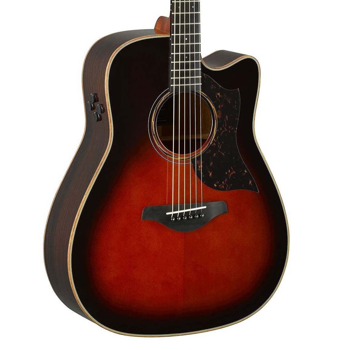 Yamaha A3R Dreadnought Acoustic Guitar with Rosewood Back & Sides & Pickup in Brown Sunburst