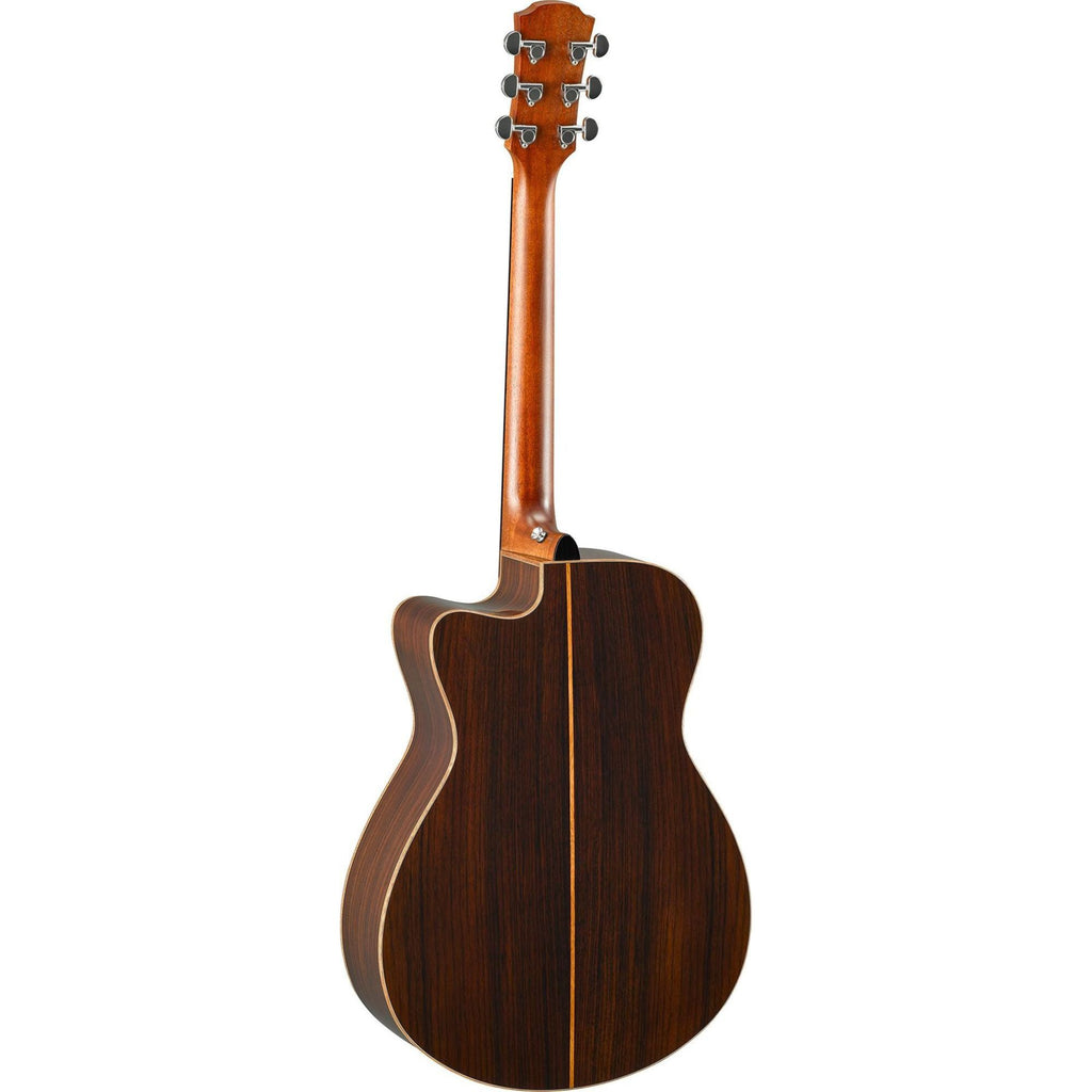 Yamaha AC3R concert size acoustic guitar with rosewood back and sides, brown sunburst finish, and built-in pickup.
