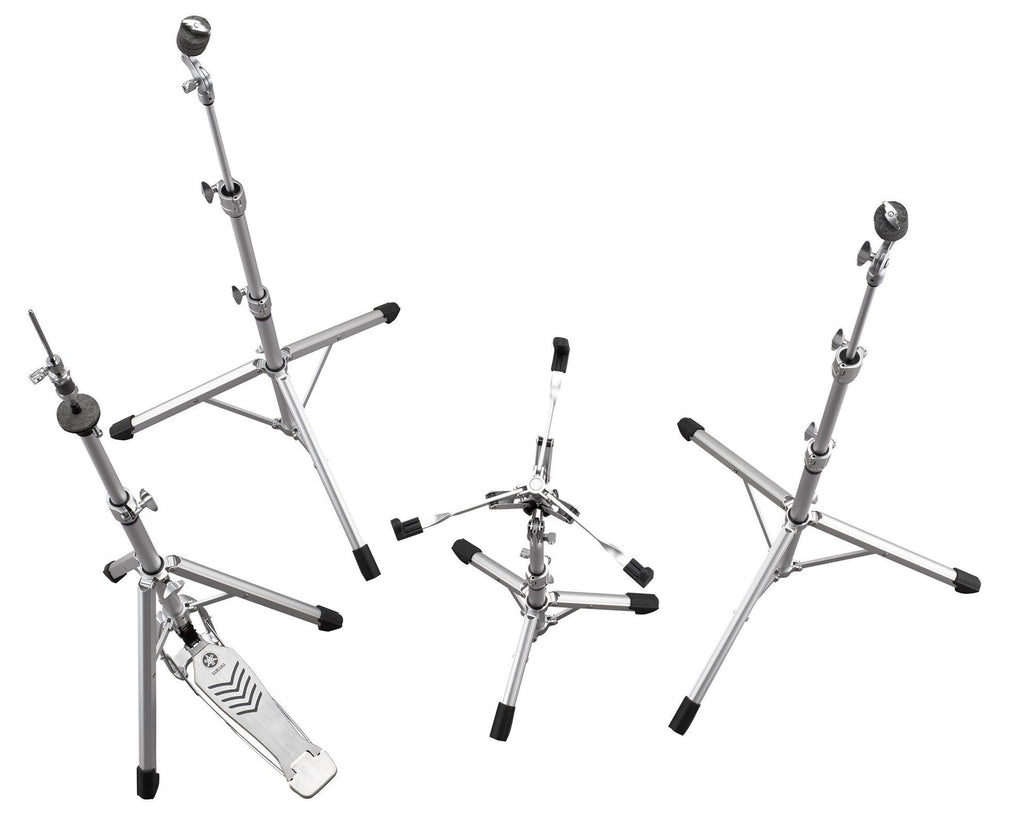 Yamaha Crosstown HW3 lightweight drum hardware pack with stands and brackets for drum kit setup, black finish, metal construction.
