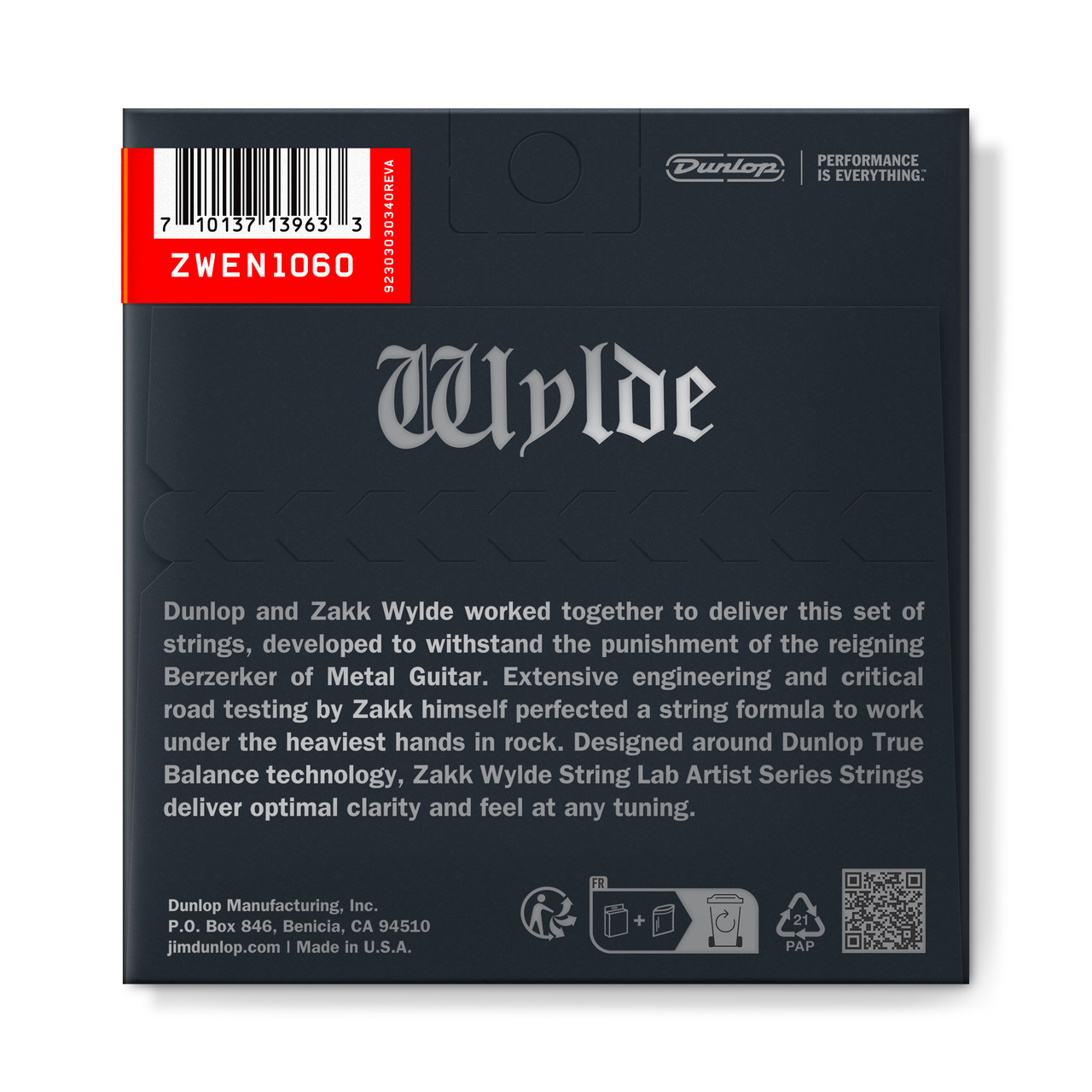 Jim Dunlop ZWEN1060 Electric Guitar Strings 10-60