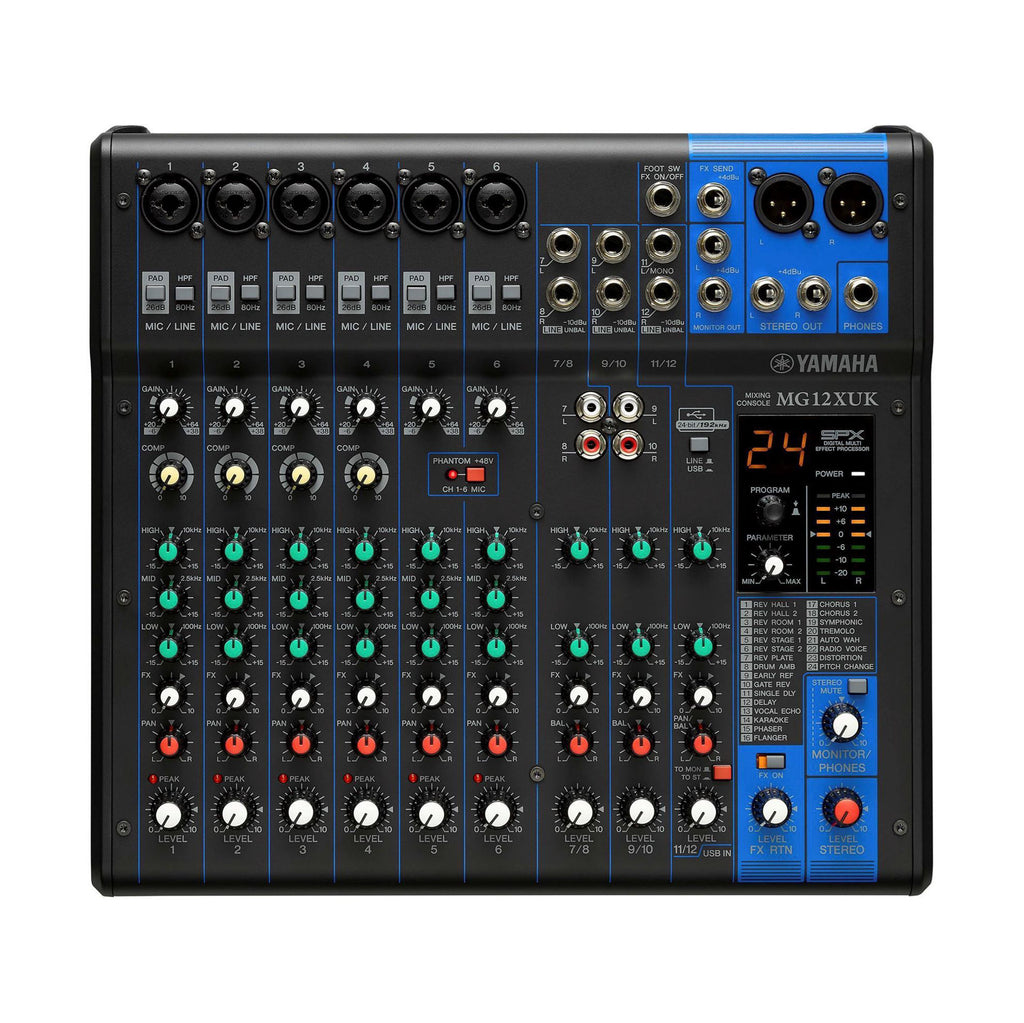 Yamaha MG12XUK Mixing Console 12 Channel D-Pre with Rotary Knobs