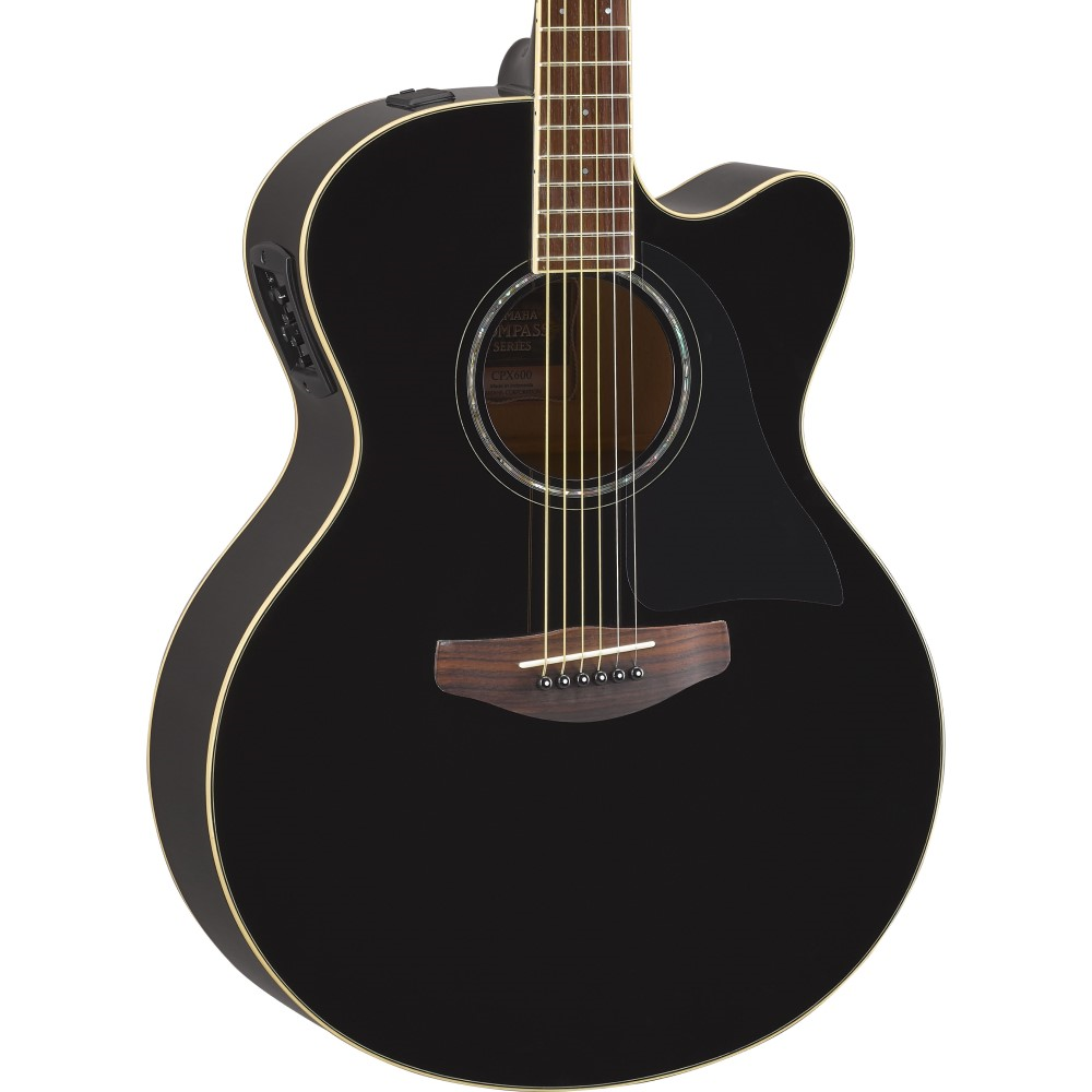 Yamaha CPX600 Cutaway Acoustic Guitar with Piezo Pickup - Black