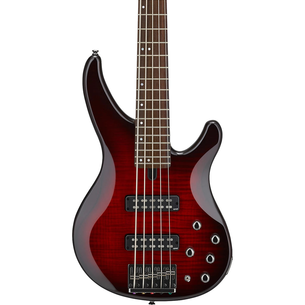 Yamaha TRBX605 5-String Bass Guitar in Dark Red Burst