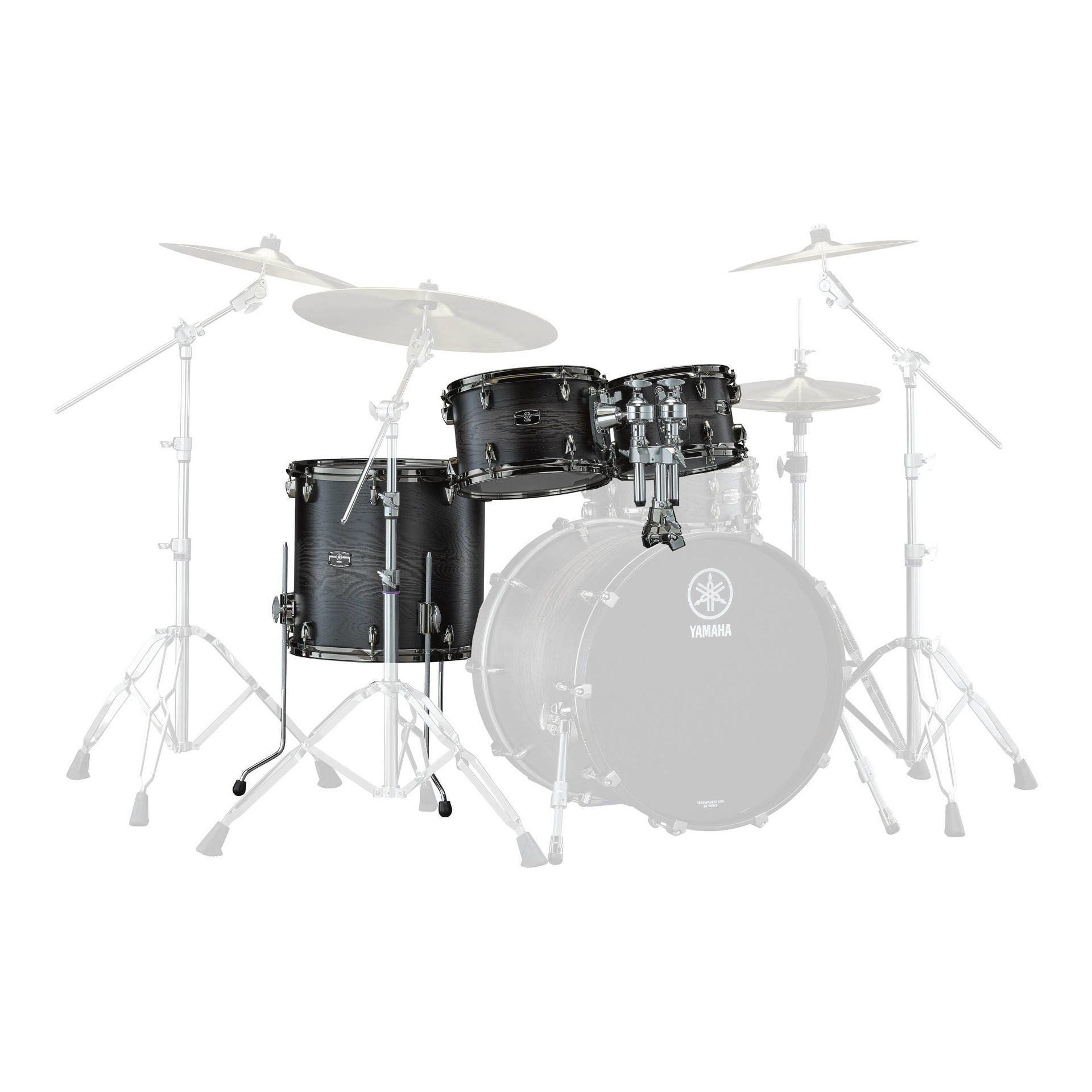 Yamaha Live Custom Hybrid Oak Euro Tom Pack 10/12/16FT withTH945B - Uzu Charcoal Sunburst