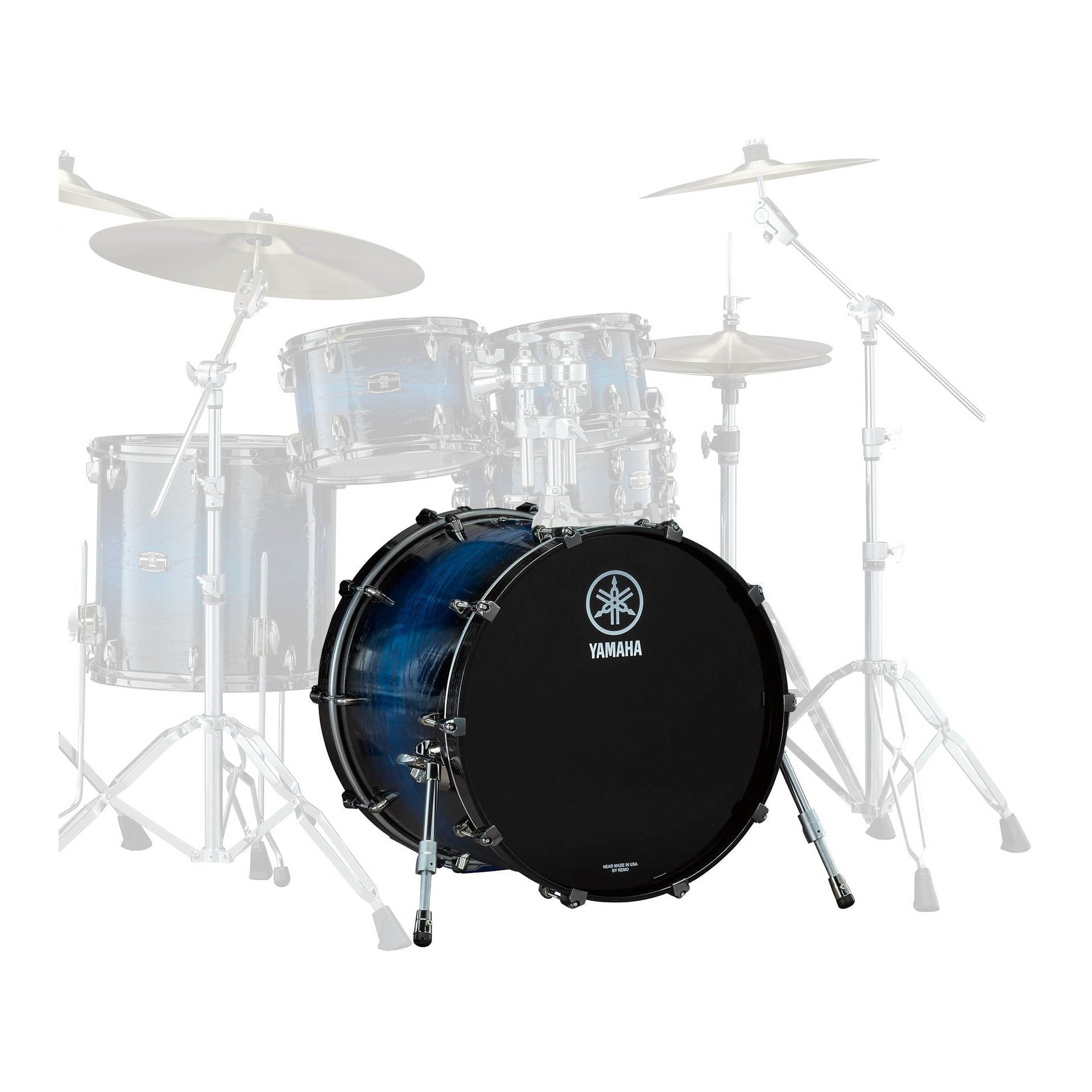 Yamaha Live Custom Hybrid Oak 22 x 18 Inch Bass Drum - Uzu Ice Sunburst