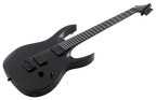 Close-up of Solar A1.6ATG Baritone MKII electric guitar body with detailed wood finish and control knobs.