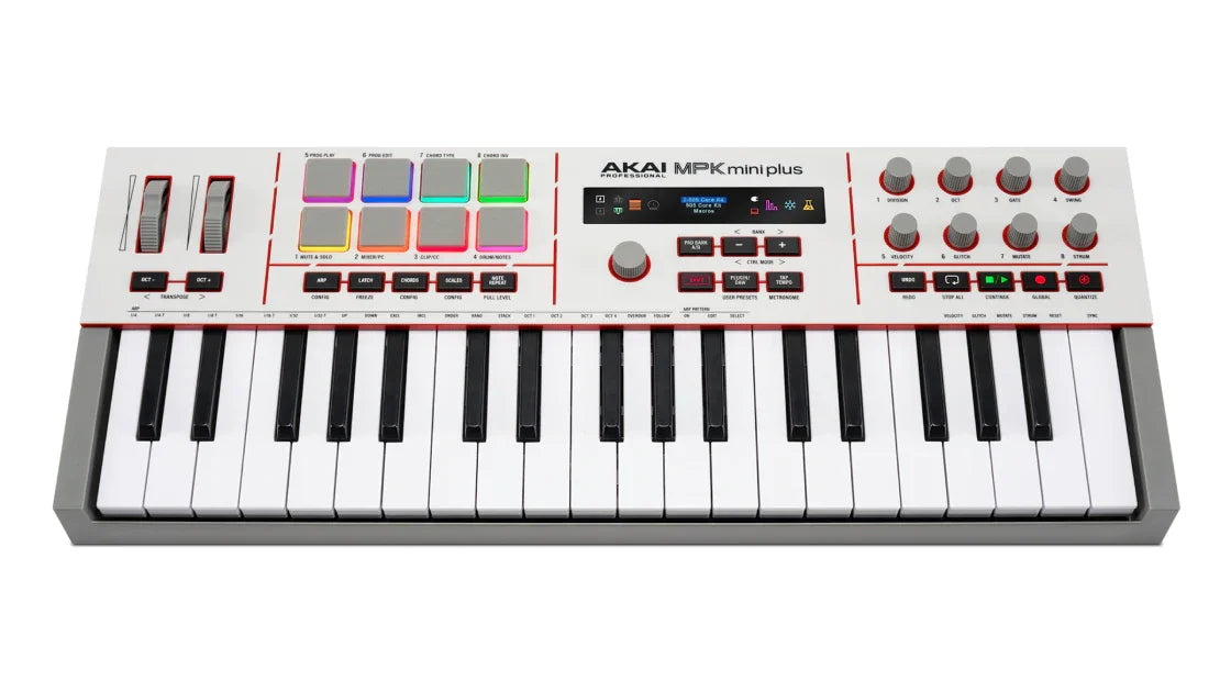 Akai MPK Mini Plus II — keyboard and controls