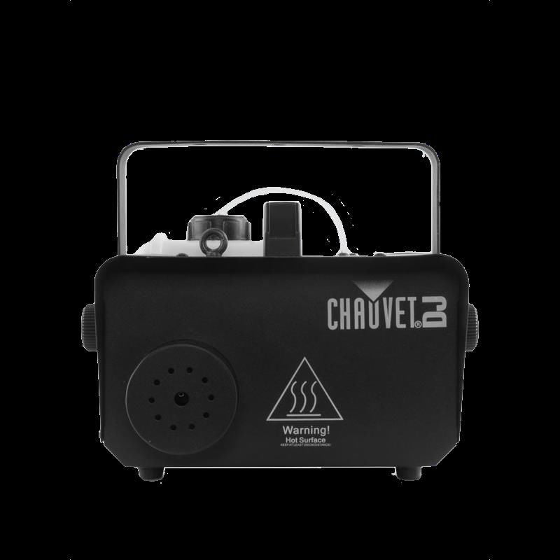 Chauvet Hurricane 1600 fog machine for atmospheric effects, with control panel and fog output nozzle visible.