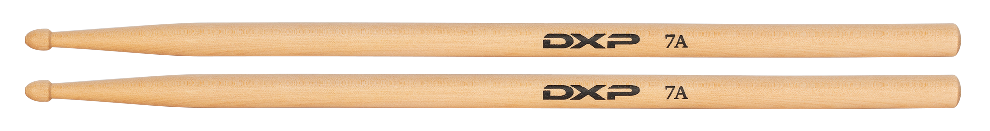 DXP Maple 7A drum sticks, standard size, featuring natural wood finish and ergonomic grip for drumming comfort.