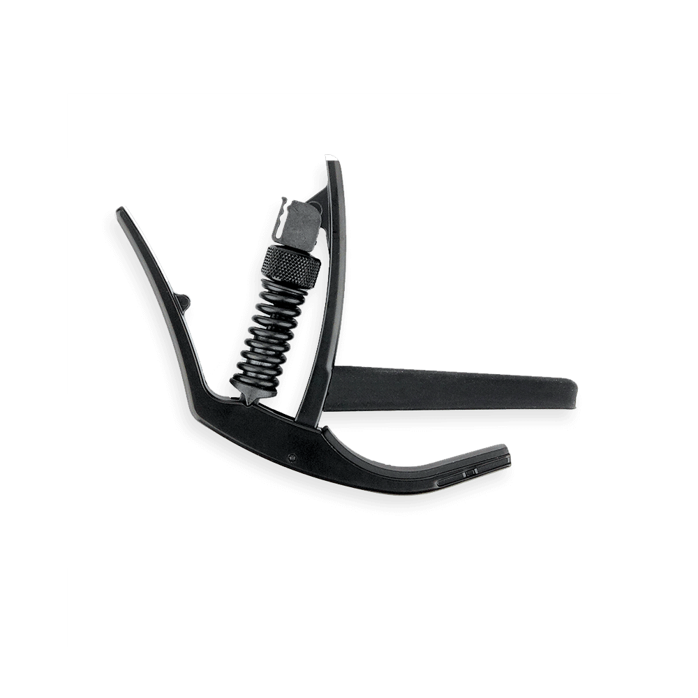 D'Addario Planet Waves PW-CP-13 Artist classical guitar capo in black, designed for easy tuning and secure grip.