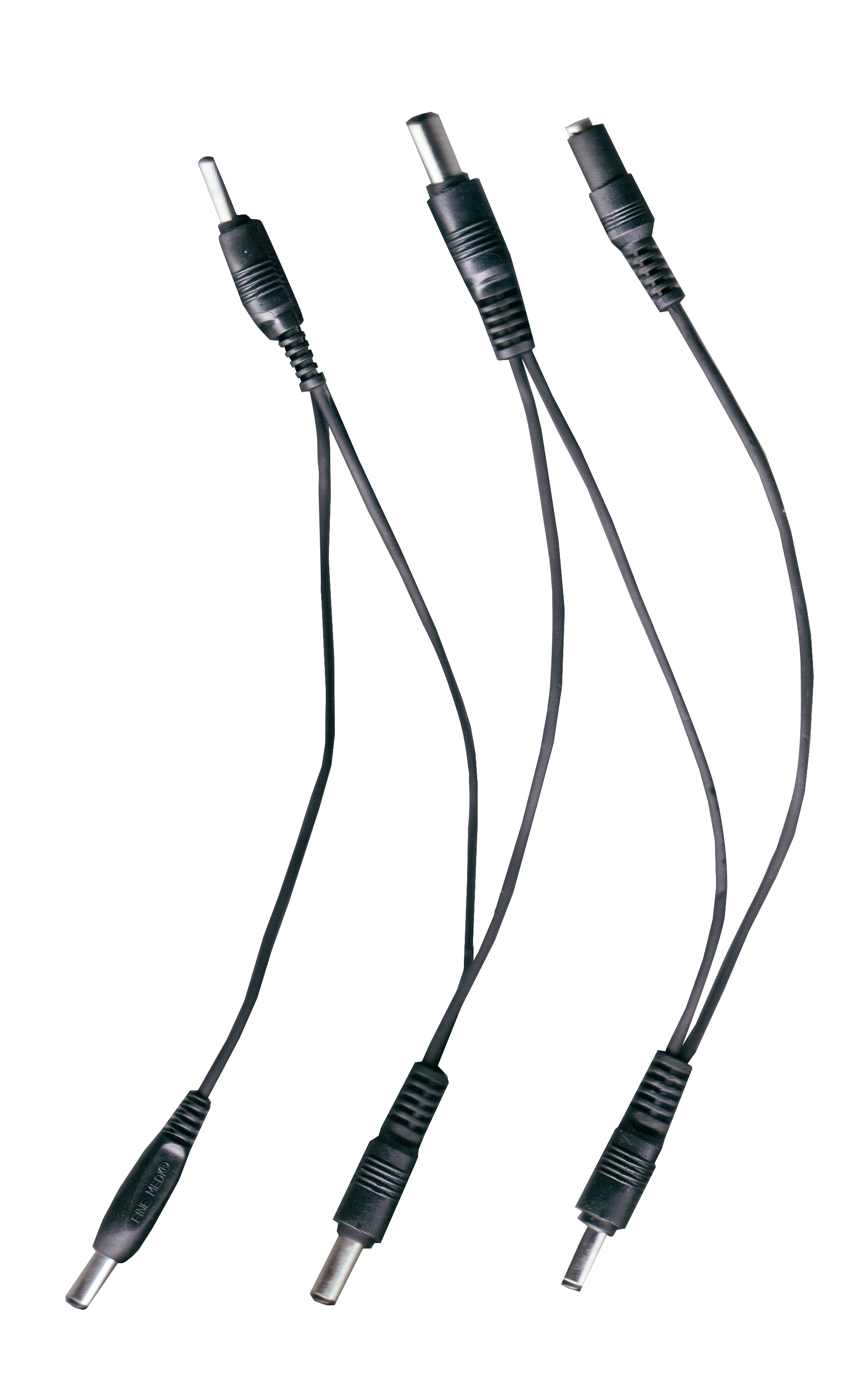 Carson DC5 5-Way Daisy Chain for effects power supplies, showing a compact cable with five outlets for guitar pedal power distribution.