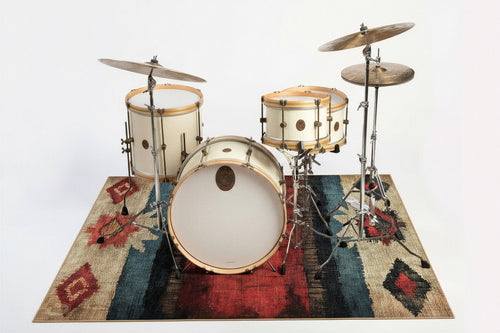 DRUMnBASE EART185 Native Red Rug, 185cm x 165cm, drum hardware and accessories, vibrant red earthing series mat