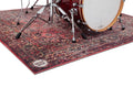DRUMnBASE ST185 Sound Stage Persian Worn Red Rug - 185cm x 165cm