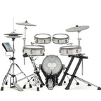 Efnote 3A electronic drum kit with multiple drum pads and cymbals, compact electronic drum set for practice and performance
