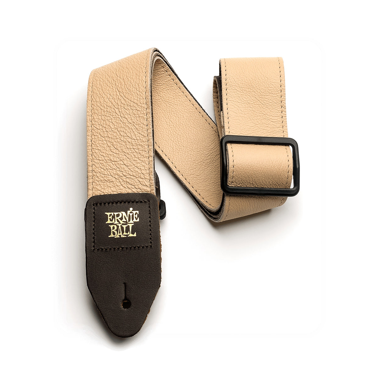 Ernie Ball Tri-Glide 2in Italian Leather Guitar Strap/Bass Strap - Tan P04136