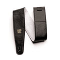 Ernie Ball 2.5 inch Adjustable Italian Leather Strap with Fur Padding Black