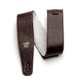 Ernie Ball 2.5 inch Adj Italian Leather Strap with Fur Padding Chestnut