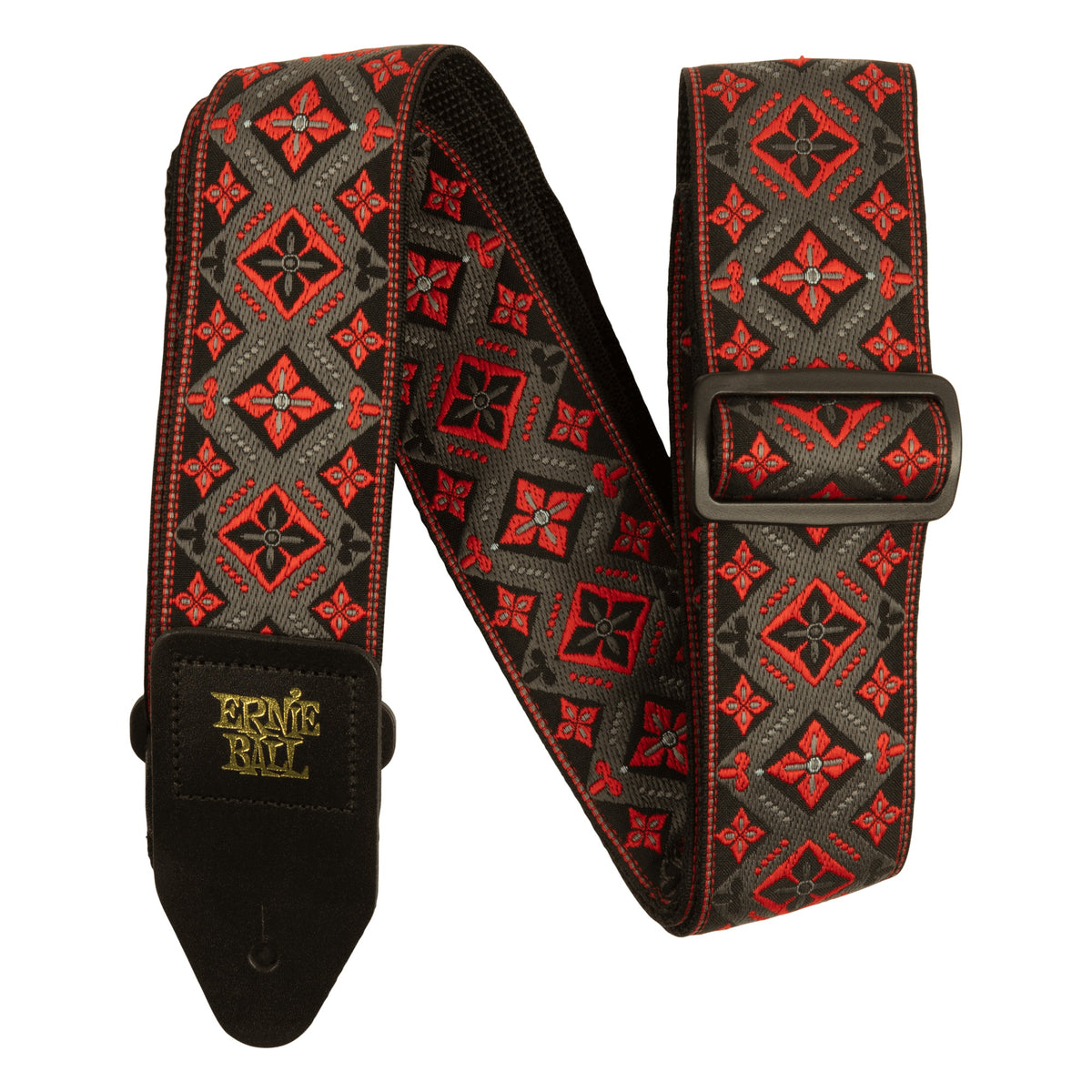 Ernie Ball Classic Jacquard Guitar Strap/Bass Strap - Red King P05346