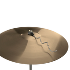 Evans Cymbal Sizzler drum hardware accessory, two chains for adding sizzle and sustain to cymbals, transparent background image.