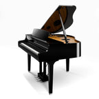 Yamaha Clavinova CLP-895GP premium digital grand piano in polished ebony, showcasing its elegant polished ebony finish and grand piano design.