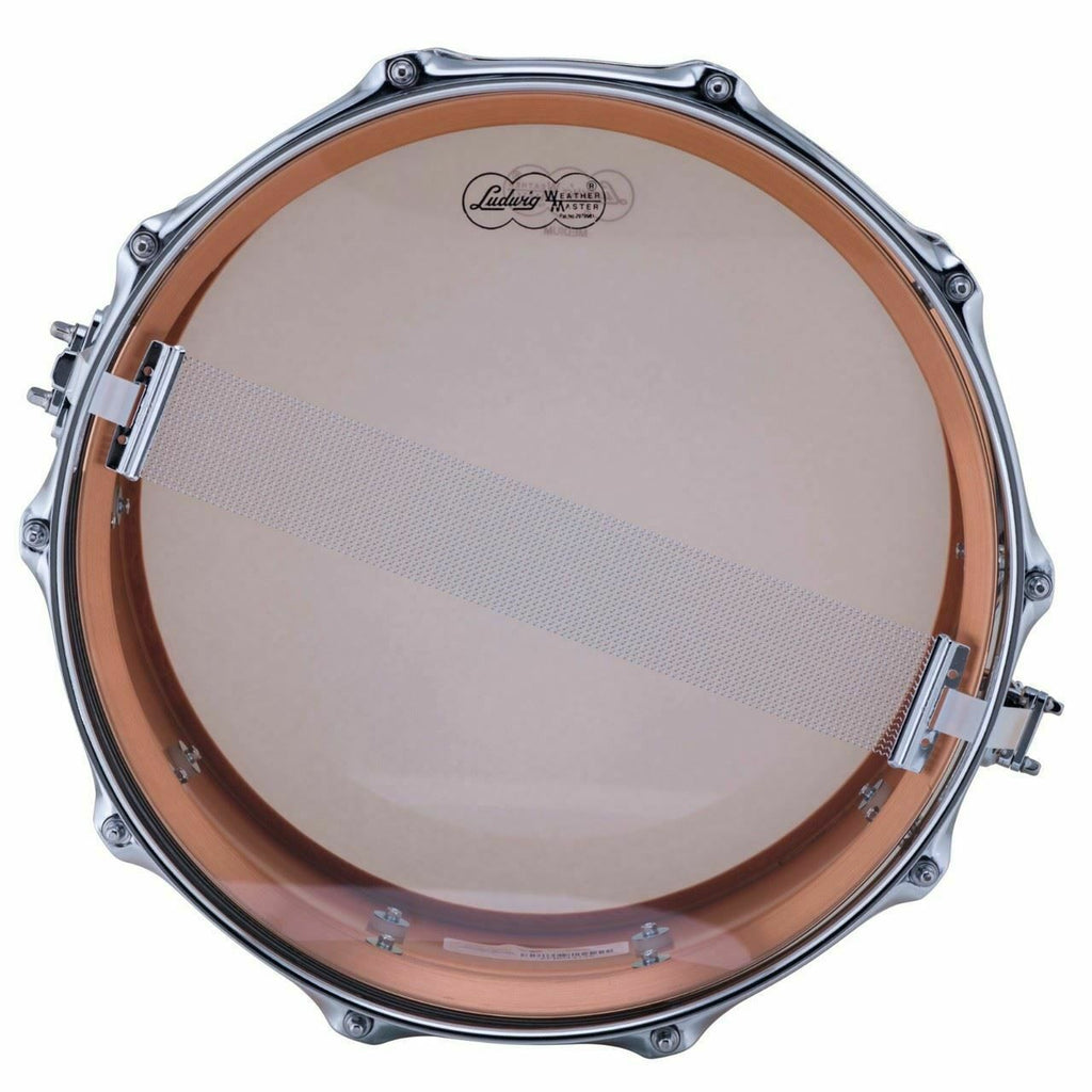 Ludwig Copper Phonic Snare Drum 6.5x14 Hammered Shell