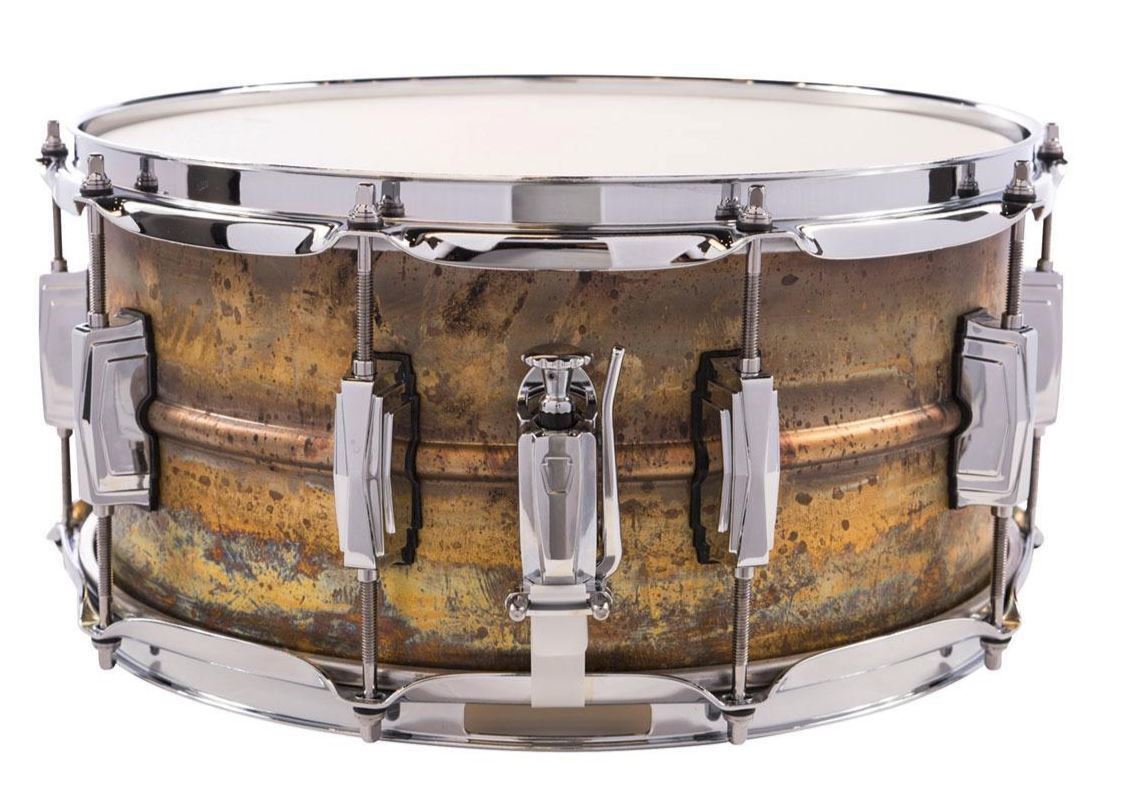 Ludwig Raw Brass Phonic Snare Drum 6.5 x14 Raw Brass Shell Imperial Lugs