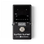 MXR Turbo Tuner guitar effects pedal with LED display and compact design, used for precise tuning on electric guitars.