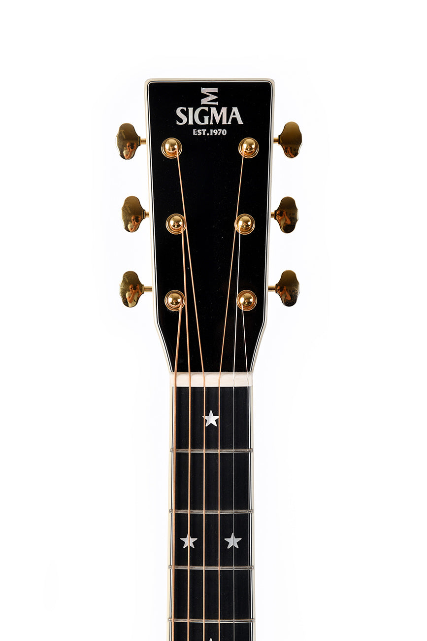 Sigma Nashville Special Edition acoustic guitar with a natural wood finish, six strings, and a classic dreadnought body shape.